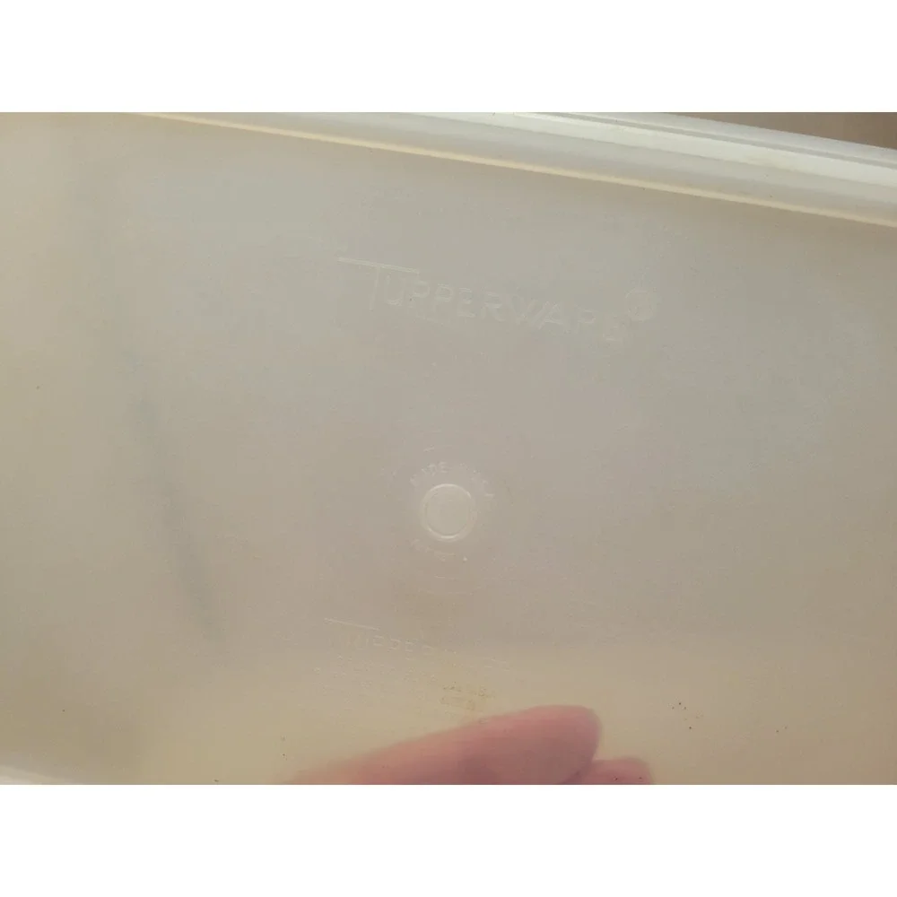 Vintage Tupperware Craker Keeper #677-1 and Lid # 678-3  Bacon and Meat Keeper